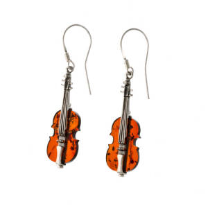 Very Small Violin Earrings