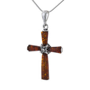 Silver and Amber Cross